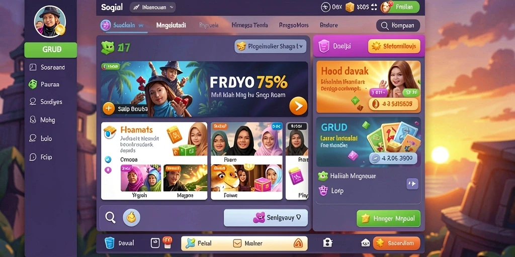 Komunitas aktif dengan fitur sosial yang menyenangkan.