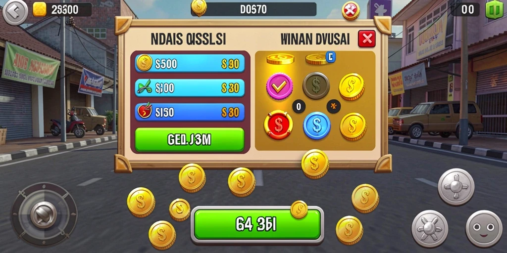 Screenshot memperlihatkan sistem hadiah yang menggiurkan.